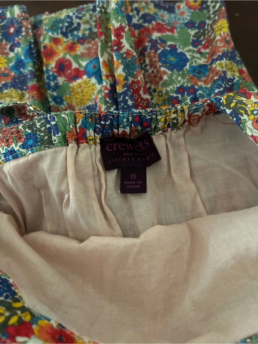 GIRL'S CREWCUTS J CREW TIERED RUFFLE DRESS LIBERTY London MARGARET ANNIE Size 8
